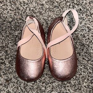 Metallic Pink Kids Ballet Flats